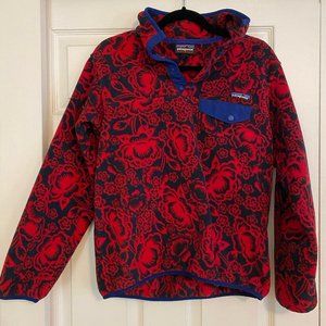 Patagonia Synchilla 💌Free Shipping T-Snap All Over Print Red Navy Size S